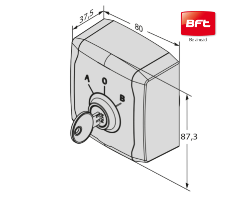 QBO KEY WM кнопка-ключ проводная 2-позиционная