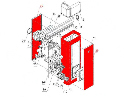 BS806.29+30 Корпус шлагбаума