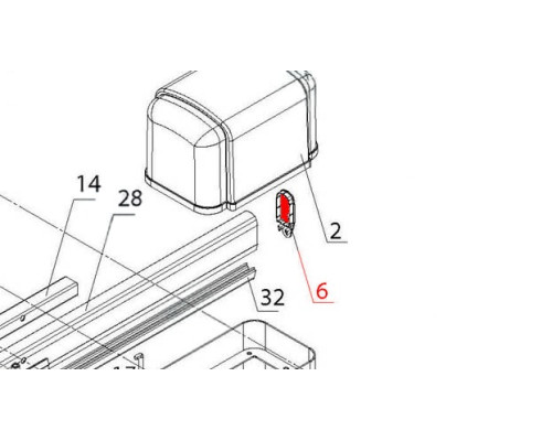 BS806.6 Заглушка стріли задня